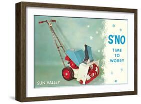 Sun Valley, S'No Time to Worry-null-Framed Art Print