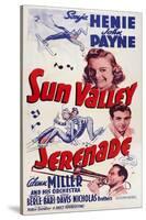 Sun Valley Serenade, from Top: Sonja Henie, John Payne, Glenn Miller, 1941-null-Stretched Canvas