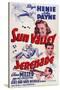 Sun Valley Serenade, from Top: Sonja Henie, John Payne, Glenn Miller, 1941-null-Stretched Canvas