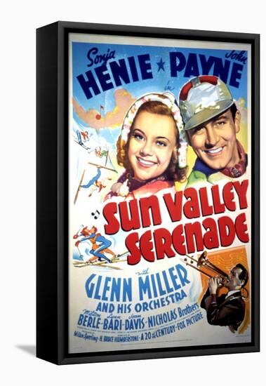 Sun Valley Serenade, Sonja Henie, John Payne, Glenn Miller, 1941-null-Framed Stretched Canvas