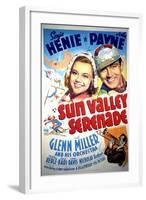 Sun Valley Serenade, Sonja Henie, John Payne, Glenn Miller, 1941-null-Framed Art Print