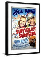 Sun Valley Serenade, Sonja Henie, John Payne, Glenn Miller, 1941-null-Framed Art Print