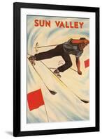 Sun Valley Skier-null-Framed Art Print