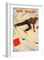 Sun Valley Skier-null-Framed Art Print