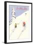 Sun Valley, Skiers on Steep Slope-null-Framed Art Print