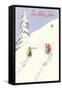 Sun Valley, Skiers on Steep Slope-null-Framed Stretched Canvas