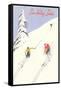 Sun Valley, Skiers on Steep Slope-null-Framed Stretched Canvas