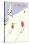 Sun Valley, Skiers on Steep Slope-null-Stretched Canvas