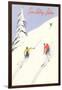 Sun Valley, Skiers on Steep Slope-null-Framed Art Print