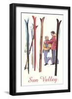 Sun Valley, Skis in Snow-null-Framed Art Print
