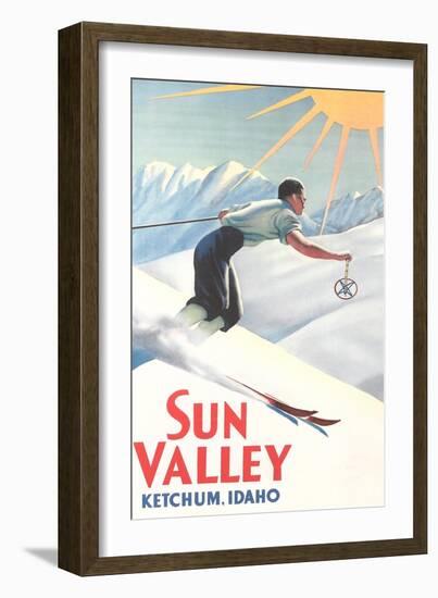 Sun Valley Travel Poster-null-Framed Art Print