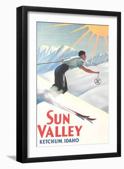 Sun Valley Travel Poster-null-Framed Art Print