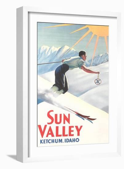 Sun Valley Travel Poster-null-Framed Art Print