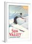 Sun Valley Travel Poster-null-Framed Art Print