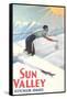 Sun Valley Travel Poster-null-Framed Stretched Canvas