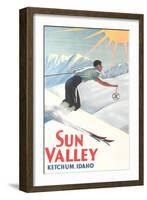 Sun Valley Travel Poster-null-Framed Premium Giclee Print