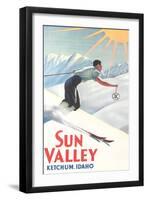 Sun Valley Travel Poster-null-Framed Premium Giclee Print