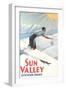 Sun Valley Travel Poster-null-Framed Premium Giclee Print