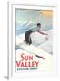 Sun Valley Travel Poster-null-Framed Art Print