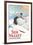 Sun Valley Travel Poster-null-Framed Art Print