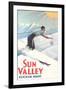 Sun Valley Travel Poster-null-Framed Art Print