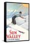 Sun Valley Travel Poster-null-Framed Stretched Canvas