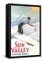 Sun Valley Travel Poster-null-Framed Stretched Canvas