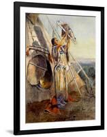 Sun Worship in Montana-Charles Marion Russell-Framed Art Print
