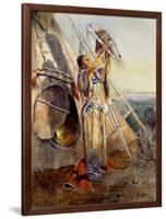 Sun Worship in Montana-Charles Marion Russell-Framed Art Print