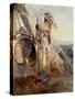 Sun Worship in Montana-Charles Marion Russell-Stretched Canvas