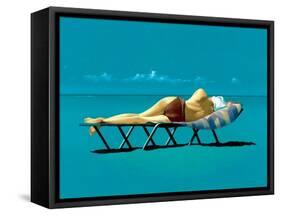 Sunbather-Simon Cook-Framed Stretched Canvas