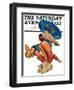 "Sunbathers," Saturday Evening Post Cover, July 5, 1930-John LaGatta-Framed Giclee Print