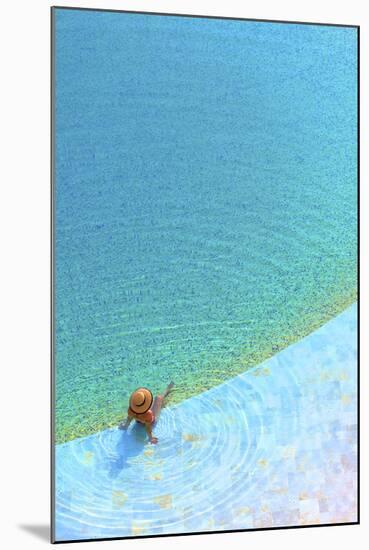 Sunbathing at Kempinski Hotel, Sowayma, Dead Sea (Lowest Place on Earth), Jordan-Neil Farrin-Mounted Photographic Print