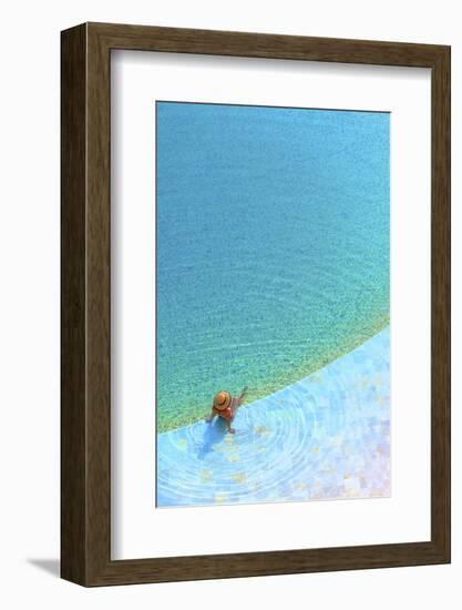 Sunbathing at Kempinski Hotel, Sowayma, Dead Sea (Lowest Place on Earth), Jordan-Neil Farrin-Framed Photographic Print