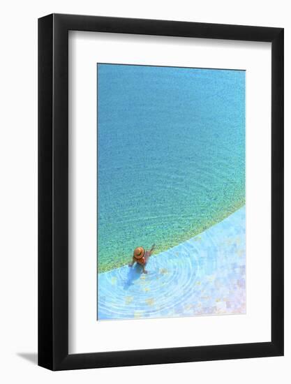 Sunbathing at Kempinski Hotel, Sowayma, Dead Sea (Lowest Place on Earth), Jordan-Neil Farrin-Framed Photographic Print