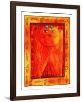 Sunbathing Cat, 1999-Julie Nicholls-Framed Giclee Print