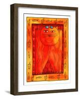 Sunbathing Cat, 1999-Julie Nicholls-Framed Giclee Print