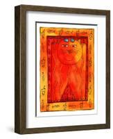 Sunbathing Cat, 1999-Julie Nicholls-Framed Giclee Print