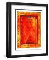 Sunbathing Cat, 1999-Julie Nicholls-Framed Giclee Print