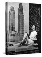 Sunbathing in a Highrise in New York-null-Stretched Canvas