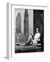 Sunbathing in a Highrise in New York-null-Framed Premium Photographic Print