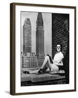 Sunbathing in a Highrise in New York-null-Framed Photographic Print