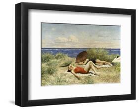 Sunbathing on the Dunes-Paul Fischer-Framed Giclee Print