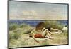 Sunbathing on the Dunes-Paul Fischer-Mounted Giclee Print
