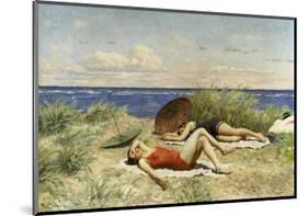 Sunbathing on the Dunes-Paul Fischer-Mounted Giclee Print