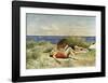 Sunbathing on the Dunes-Paul Fischer-Framed Giclee Print