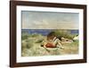 Sunbathing on the Dunes-Paul Fischer-Framed Giclee Print