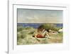 Sunbathing on the Dunes-Paul Fischer-Framed Giclee Print