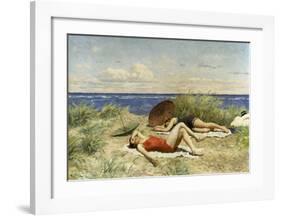 Sunbathing on the Dunes-Paul Fischer-Framed Giclee Print