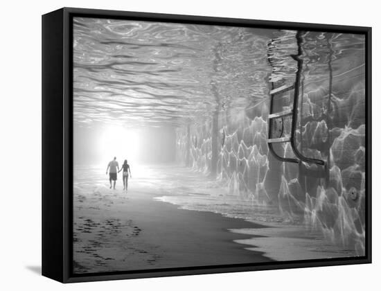 Sunbathing-Thomas Barbey-Framed Stretched Canvas